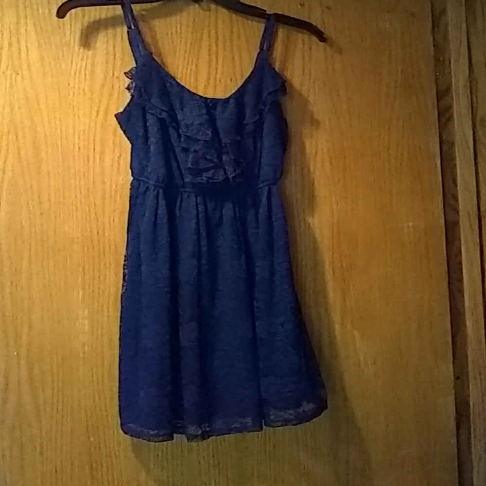 Lace navy blue dress